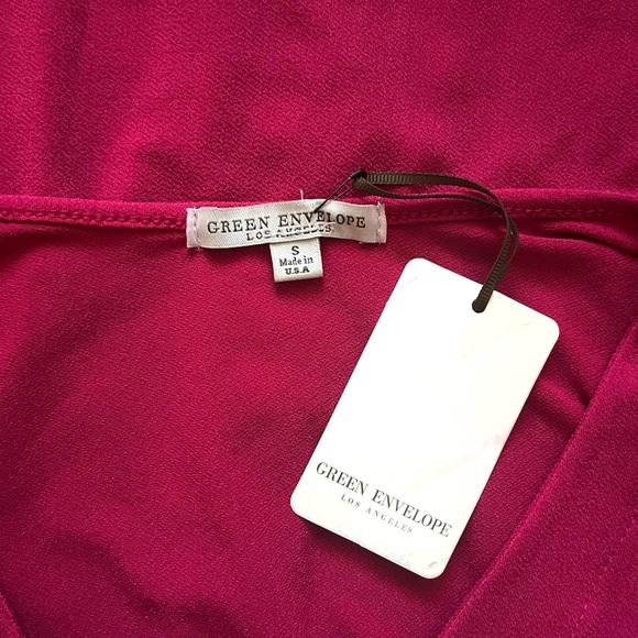 NWT Green Envelope Los Angeles Fuchsia Pink Button Down Cardigan - Picture 7 of 7